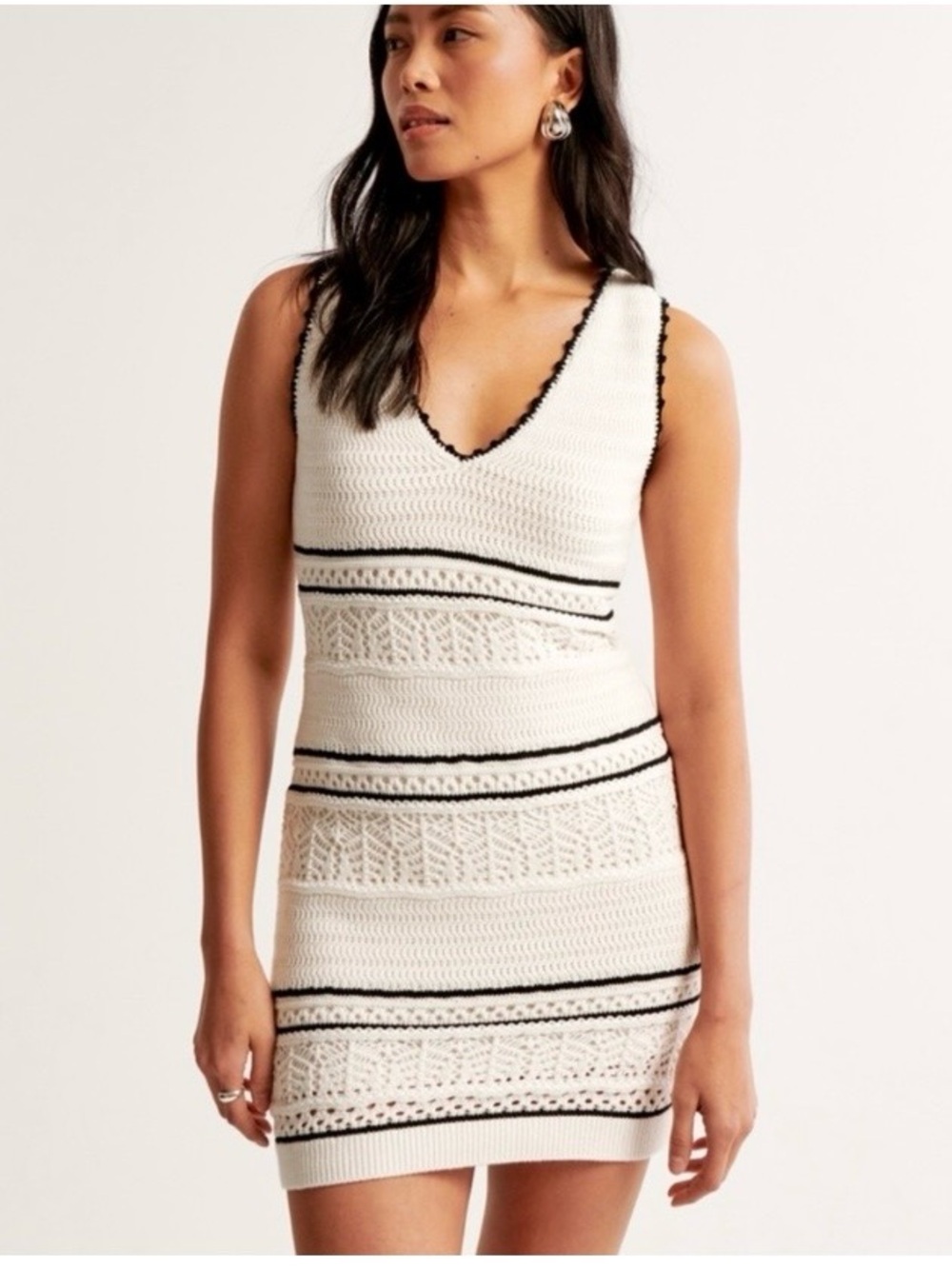 Abercrombie and Fitch Cream Crochet dress
